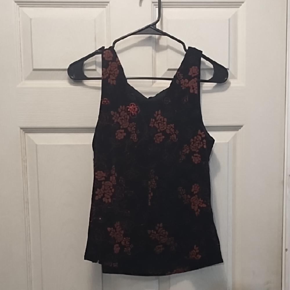 CDC Black and Red Velvet Tank Top